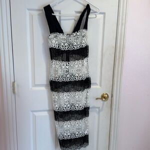 Black and white, nasty gal, crocheted dress